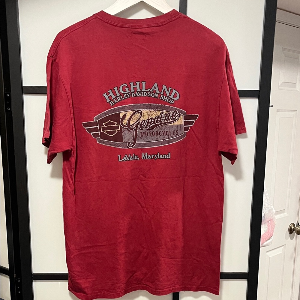 Harley-Davidson x Lavale, MD Red Graphic T-Shirt Unisex Size Medium
